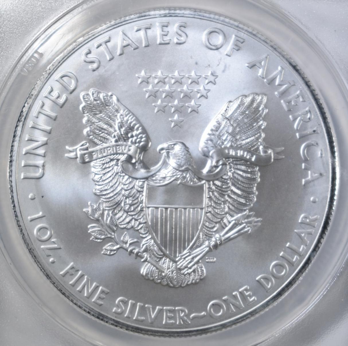 2014 (S) SILVER EAGLE ANACS MS-70 FIRST DAY ISSUE