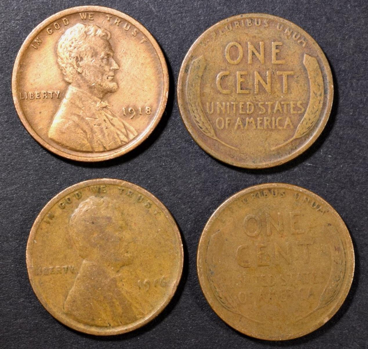 250-CIRC MIXED LINCOLN WHEAT CENTS FROM THE TEENS