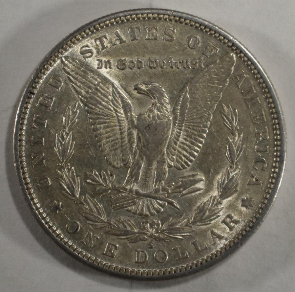 1885-S MORGAN DOLLAR AU