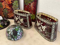 Asst Stained Glass Lamps, Shades, etc