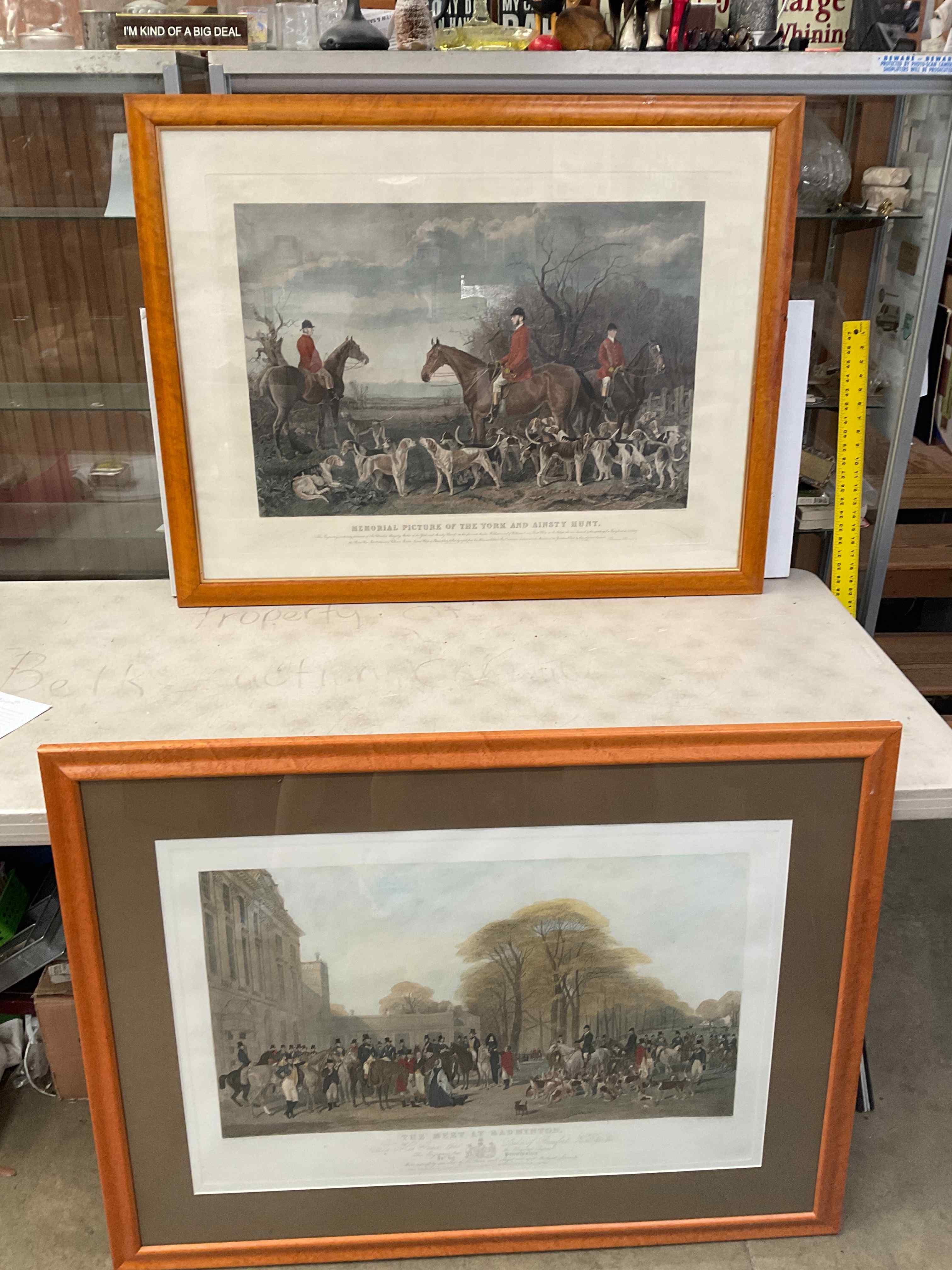 Pair Of Hunt Scene Engravings