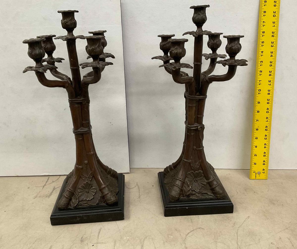 Pair Of Heavy Candelabra