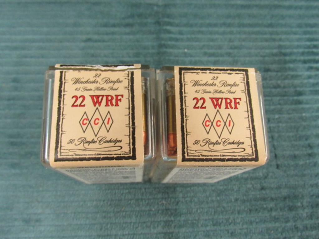 2 boxes of Winchester Rimfire 22WRF 45gr, 50rds per box,