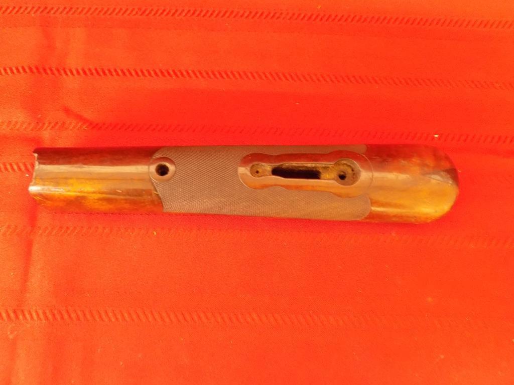 Lot of misc gun related items. trigger lock. trap gun forend. flashlight.