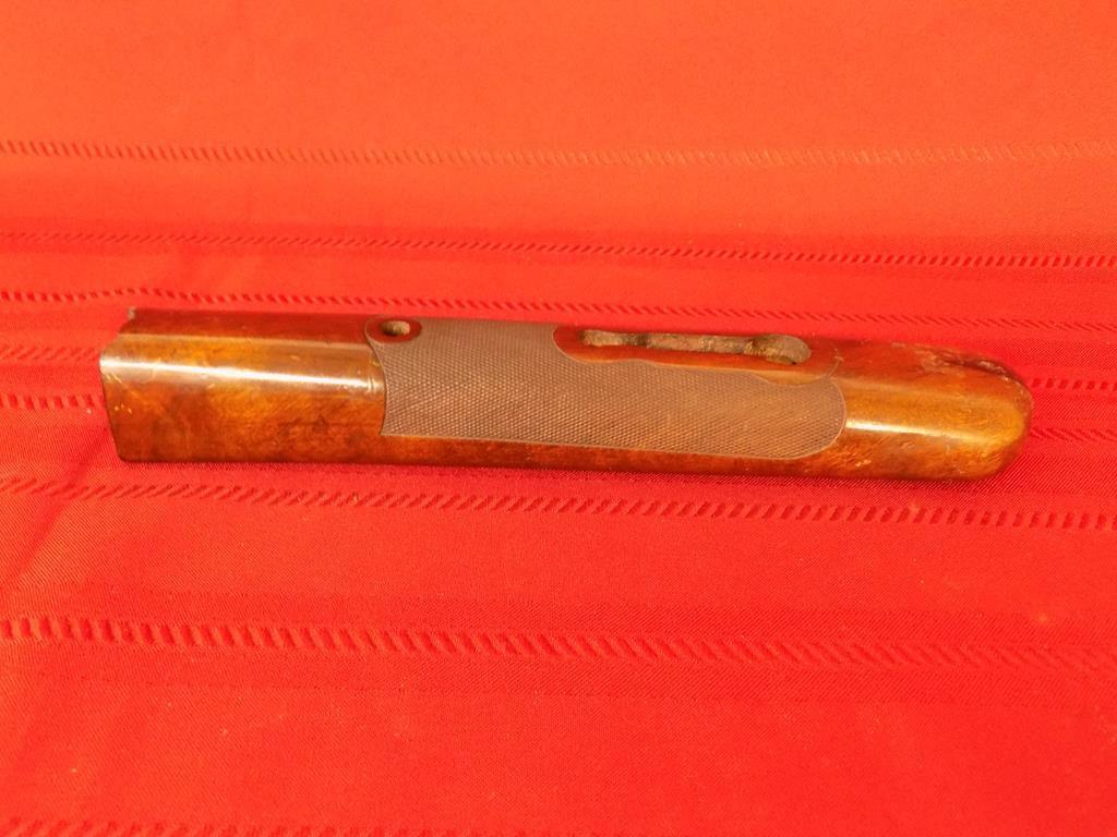Lot of misc gun related items. trigger lock. trap gun forend. flashlight.