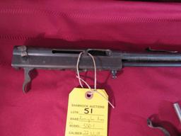 Remington Arms 550-1 barreled receiver with parts, no SN, 24" barrel,