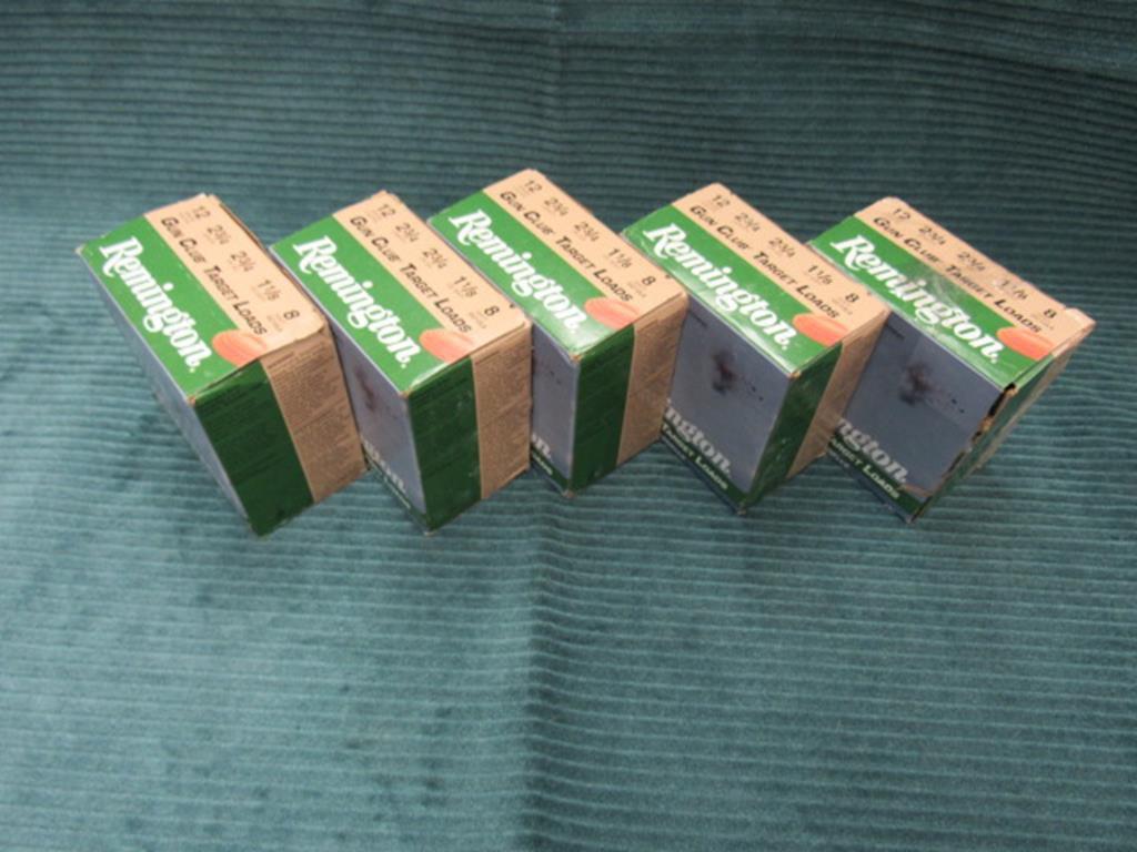 5 boxes of Remington 12ga 2 3/4"  8 shot, 25 rds per box 5 bxs total