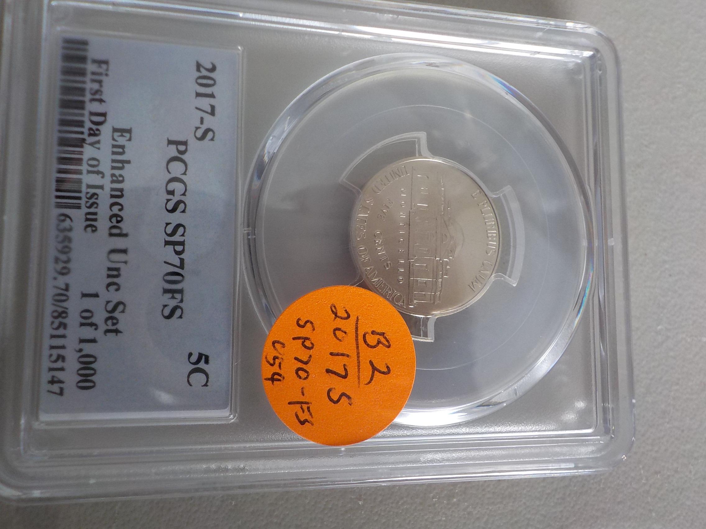 B2 2017S PCGS SP70 FS 1-1000 Nickel