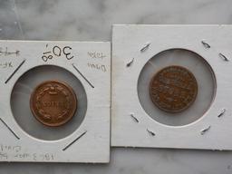 P32 7 Civil War Tokens All