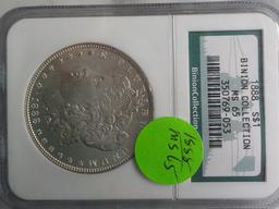 C5 1888 Binion Collect.  MS65 Silver Dollar