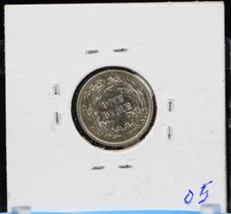 1875 Seated Dime No Arrows AU55