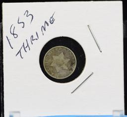 1853 Three Cent Silver