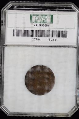 1864 Large Motto Two Cent PCI Certified VF-30