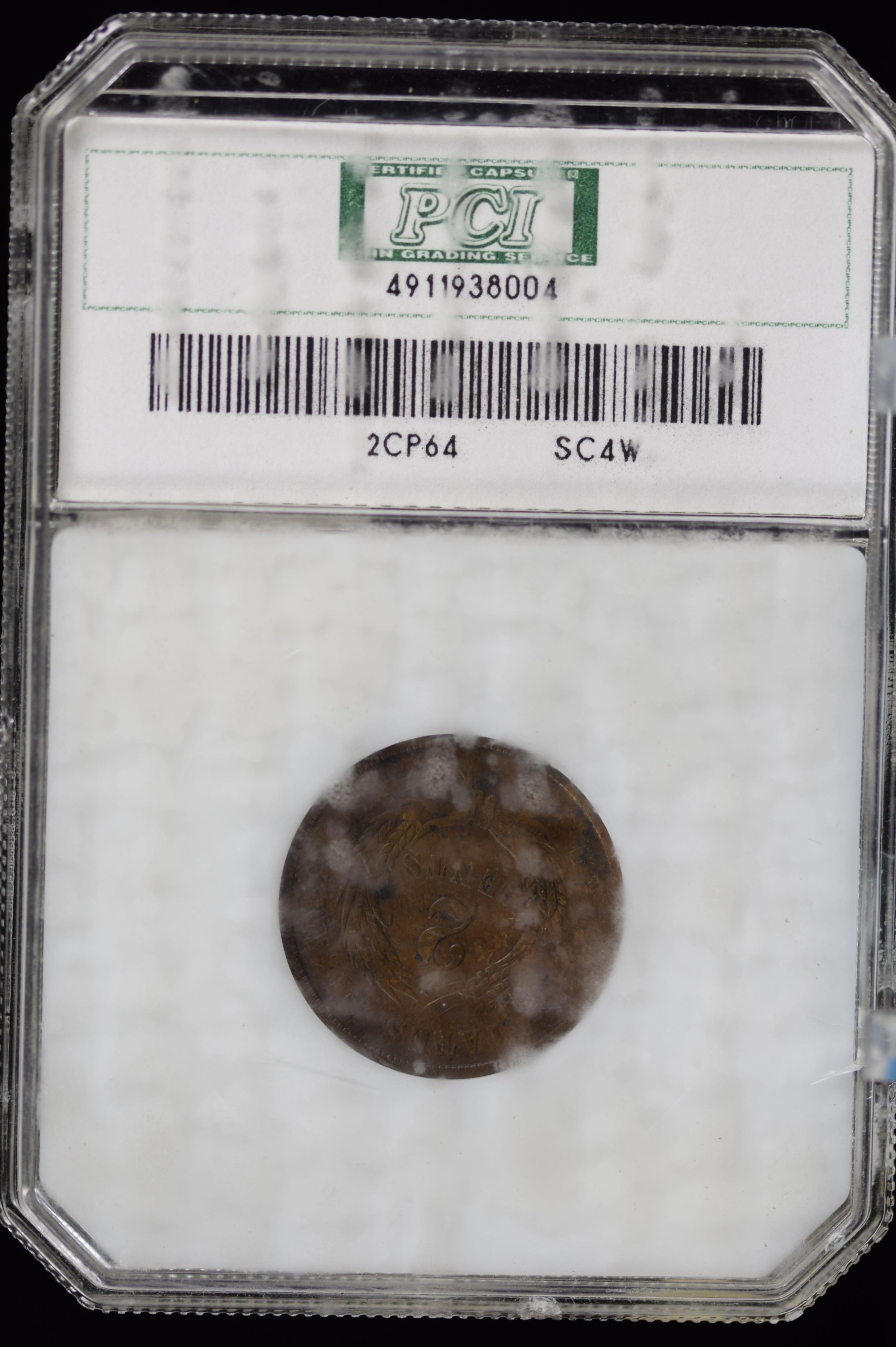 1864 Large Motto Two Cent PCI Certified VF-30