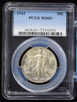 1943 Walking Half Dollar PCGS MS-65 Plus
