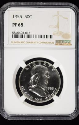 1955 Proof Franklin Half Dollars NGC PF-68