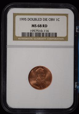 1995 DD Lincoln Cent NGC MS-68 Red