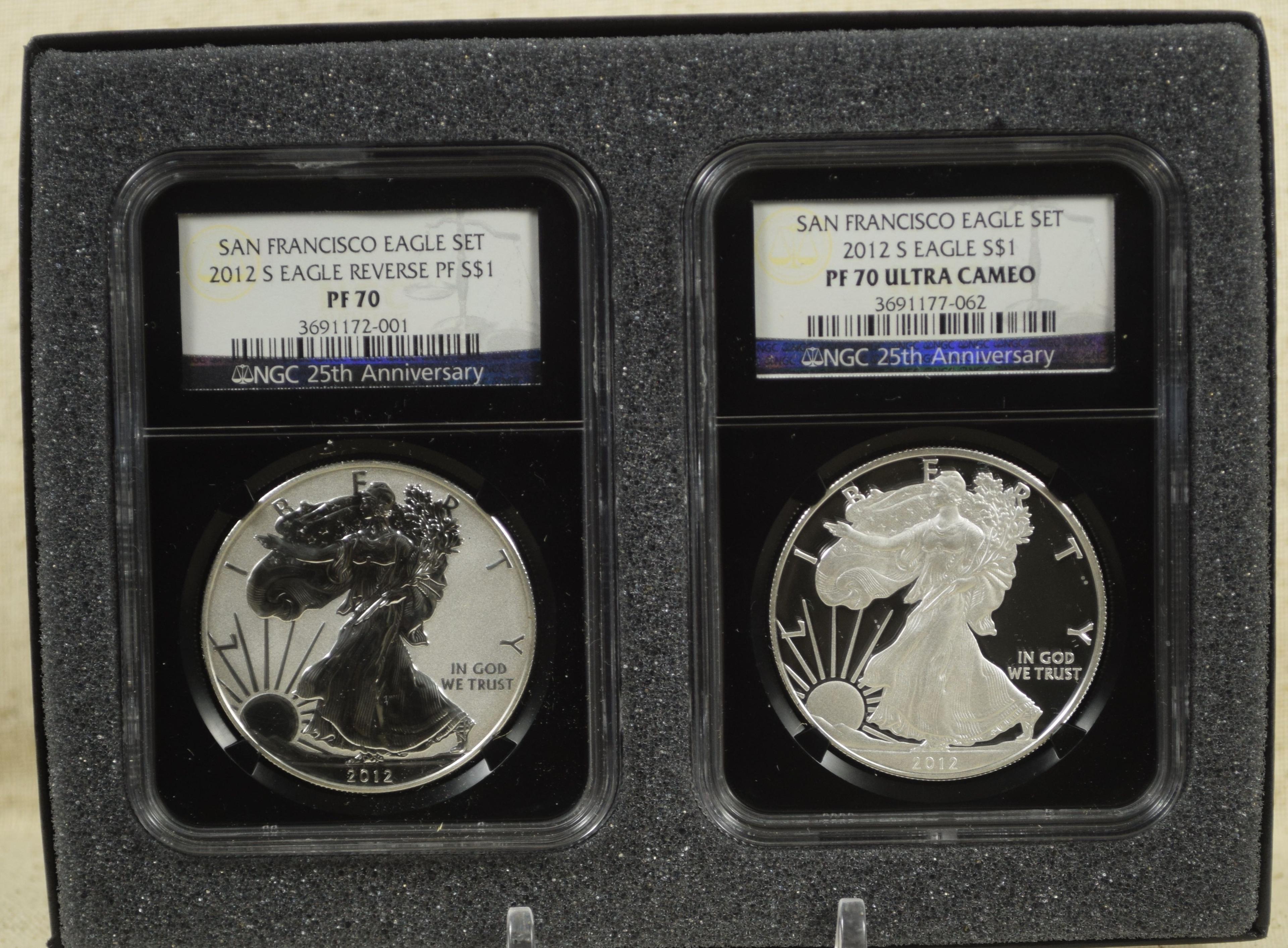 2012-S ASE 2 Coin Ultra Cameo NGC PF-70 Neat