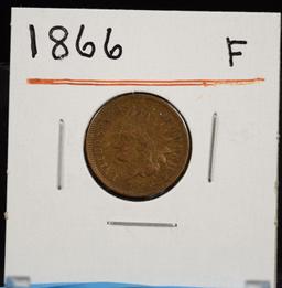 1866 Indian Head Cent F