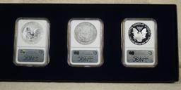 2006 ASE 20th Anniversary Dollar Set NGC PF/MS/PF-70 UC Wow