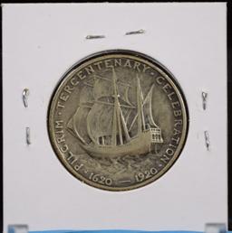 1920 Pilgrim Commem Half Dollar AU