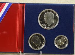 1976 Bicentennial 3 Coin Silver Proof Set