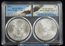 2021 ASE Type 1&2 PCGS MS-70 Set