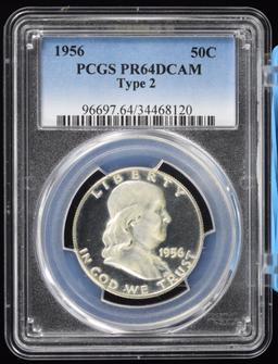 1956 Proof Franklin Half Dollar PCGS PF-64 DCAM Type 2