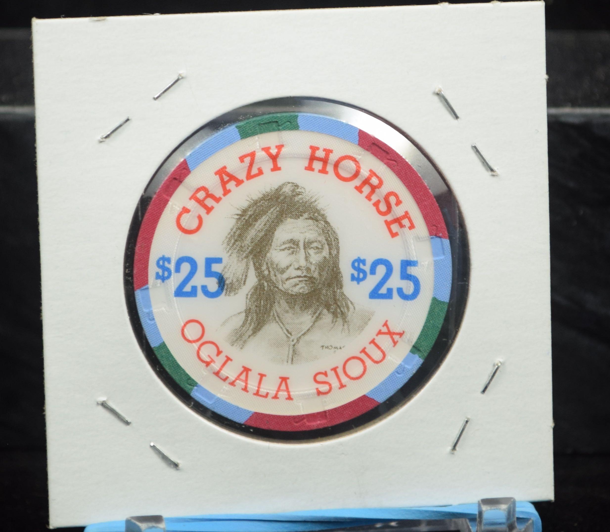 $25 Crazy Horse Casino Token Oglala Sioux