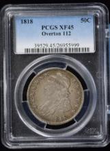 1818 Bust Half Dollar Overton 112 PCGS XF-45