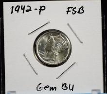 1942 Mercury Dime GEM BU