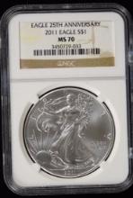 2011 American Silver Eagle NGC MS-70