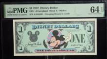 1987 $1 Disney Dollar Mickey PMG64EPQ