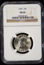 1945 Washington Quarter NGC MS-66