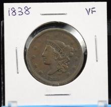 1838 Large Cent VF