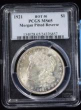 1921 Morgan Dollar PCGS MS-65 Hot 50