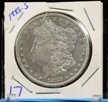 1883-S Morgan Dollar AU55
