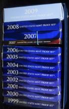 1999-2009 US Proof Set COA & Proof Box
