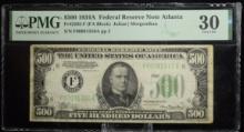 1934A $100 FRN Atlanta F00081310A PMG30VF