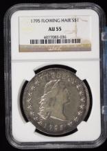 1795 Bust Flowing Hair Dollar NGC AU-55