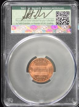 1995 DD Lincoln Cent CAC MS-66 Red