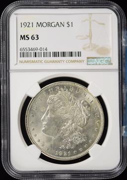 1921 Morgan Dollar NGC MS-63