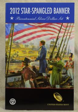 2012 Silver Star Spangled Proof Dollar Set