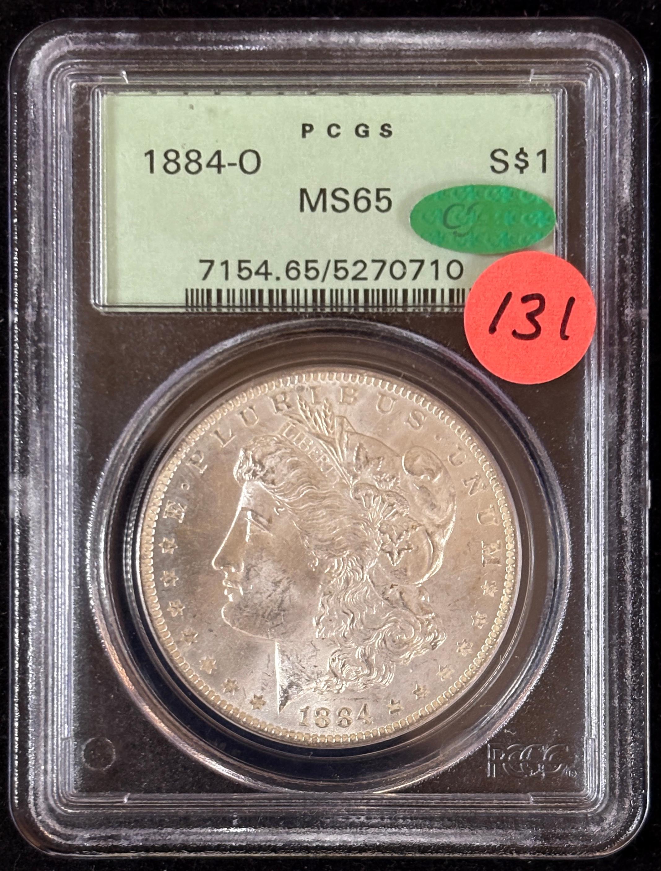 1884-O Morgan Dollar PCGS MS-65 CAC OGH
