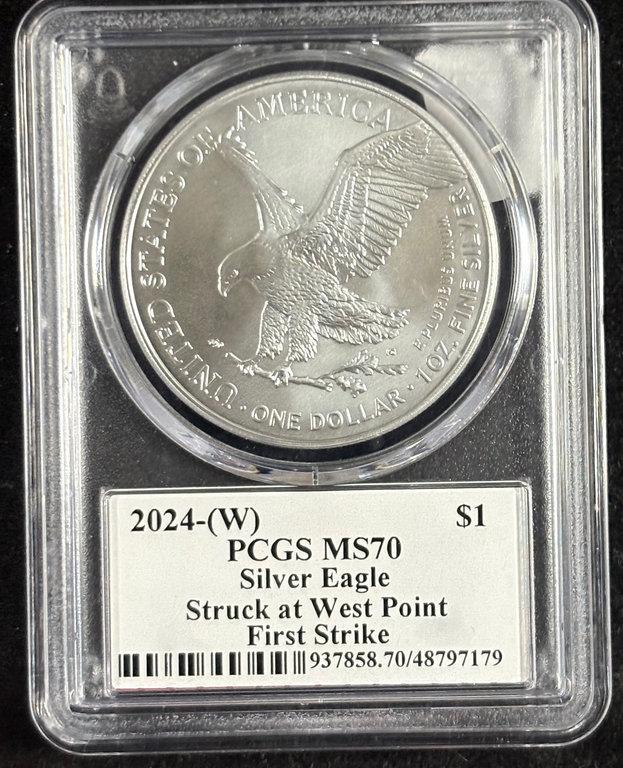 2024-W American Silver Eagle PCGS MS-70 Signed