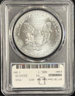 2017 American Silver Eagle PCGS MS-70