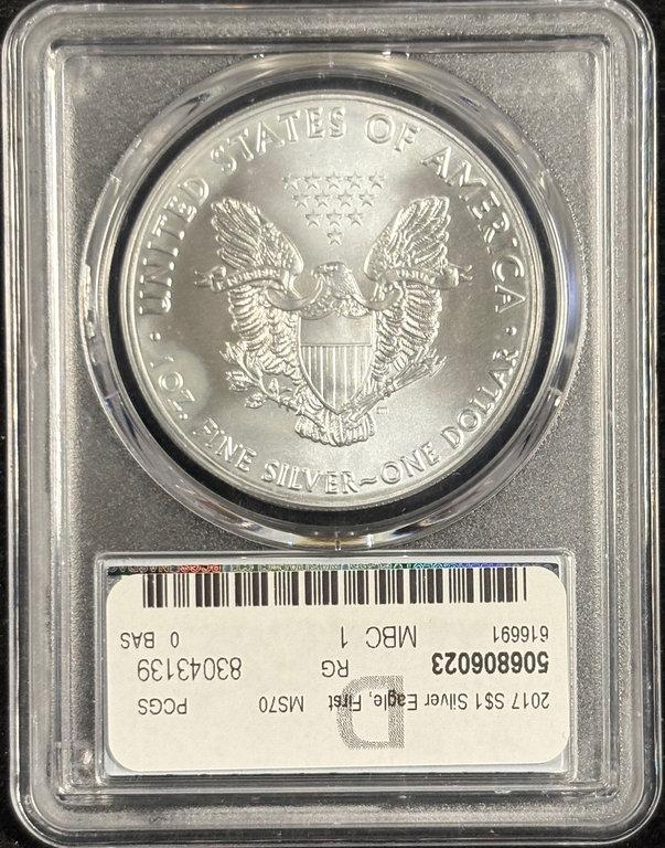 2017 American Silver Eagle PCGS MS-70