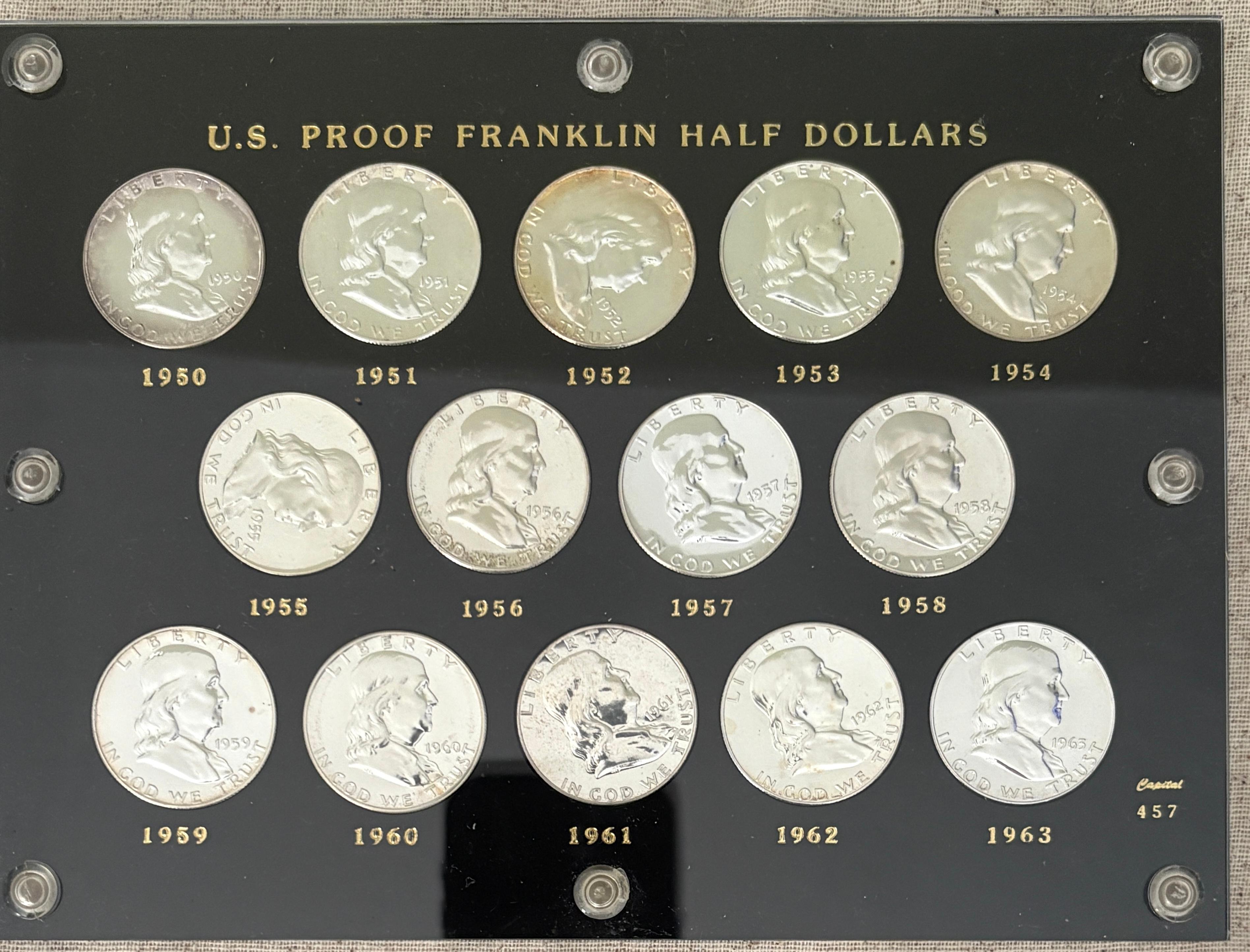 US Proof Franklin Half Dollar Beautiful Set