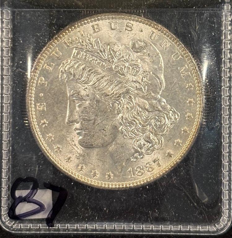 1887 Morgan Dollar MS64