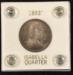 1893 Isabella Quarter GEM BU with Great Tone